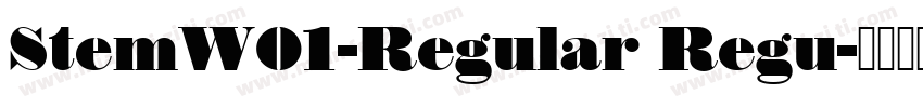 StemW01-Regular Regu字体转换